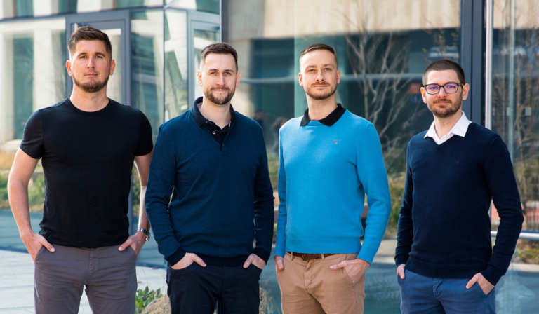 Na fotografii zleva Martin Kadlčík Filip Podstavec Vojtěch Toulec Tomáš Novák