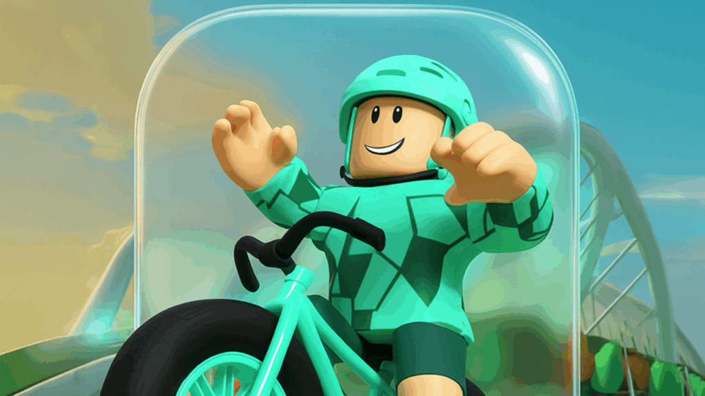Postava ze hry Škoda Bike Planet na Robloxu