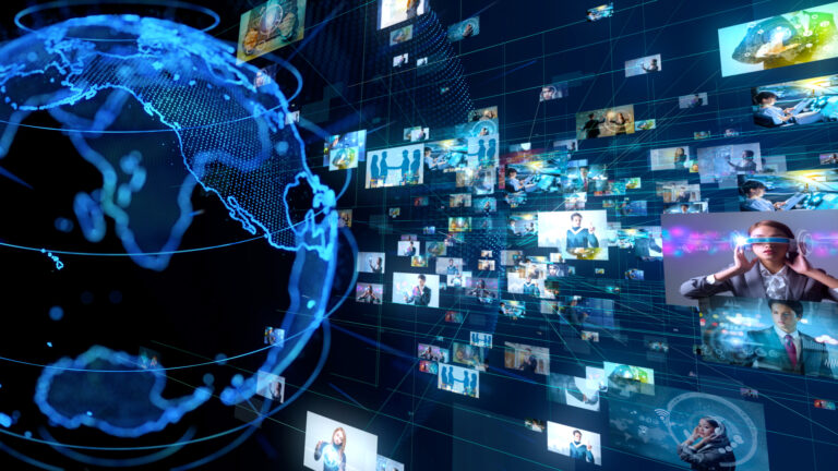 Global communication network concept