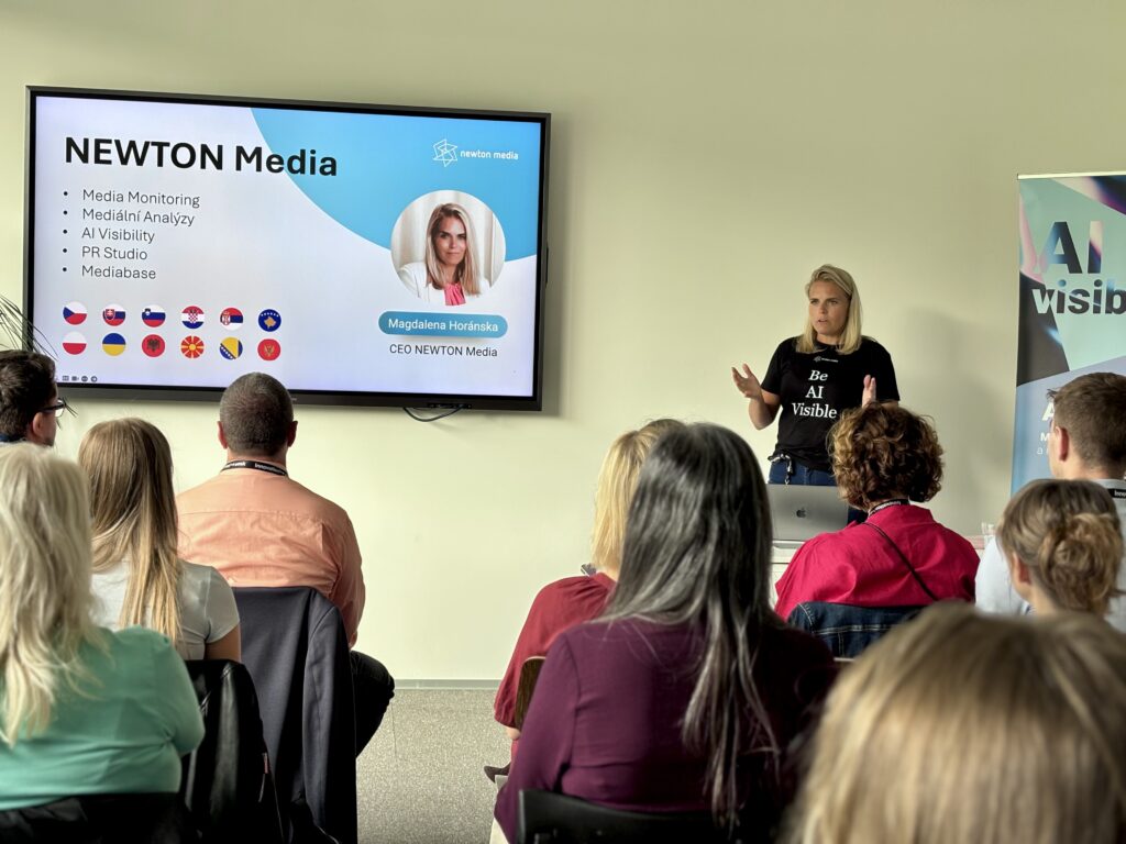 Magdalena Horánska na semináři GEO a AI visibility na Innovation week 2026